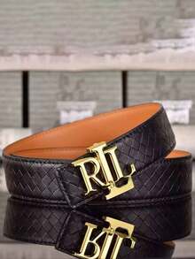 1条轻盈奢华男士黑色多色字母合金光滑扣可调节多功能S型皮带，送给爸爸、亲戚和男友的完美礼物，复古富豪风，适合秋季/都市穿搭，经典圣诞冬季时尚日常男士男友礼物 - 彩色 - 查看 11