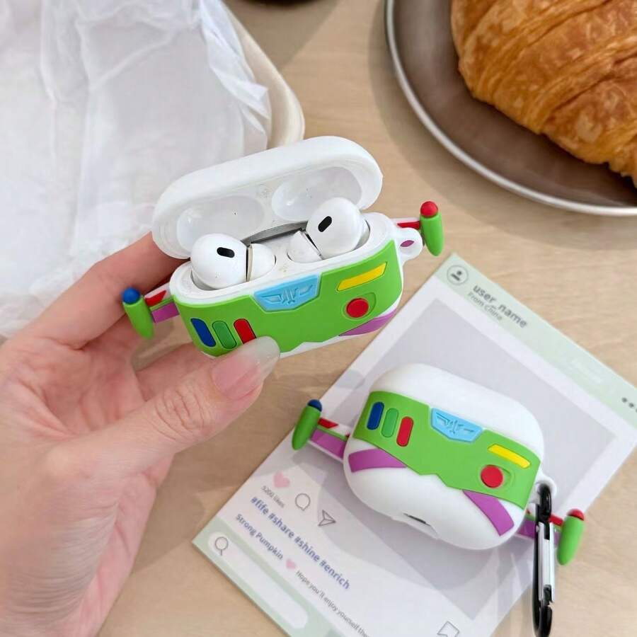 Etui na słuchawki z motywem samolotu z kreskówek do codziennego użytku - Wielokolorowe - Zobacz 1