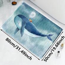 1 szt. mata podłogowa w stylu wieloryba i morza, dywan przypominający wełnę, wysoka absorpcja wody, łatwa do czyszczenia, odpowiednia do dekoracji domu, gospodarstwa wiejskiego, na werandę, do wnętrz, dekoracji pokoju, kuchni, jadalni, małego biura/biura domowego, do zlewu, pralni, mata podłogowa, mata kuchenna i nie tylko. - Wielokolorowe - Zobacz 11