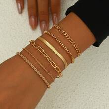 Bohemian Snake Bone Chain Necklace Set, Simple & Fashionable Beach Jewelry For Women