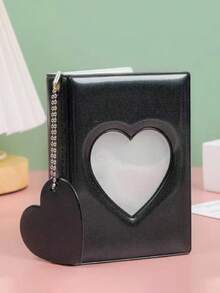 3寸心形相册，偶像卡收集相册，镜面影碟，电影票名片收集相册，心形吊坠迷你相册，白色、黑色、粉色、蓝色可选。 - 彩色 - 查看 6