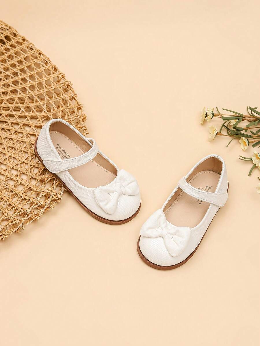 适合幼儿的舒适户外平底鞋,可爱的婴儿学步鞋,时尚玛丽珍户外保暖婴儿平底鞋,适合女婴 - 白色 - 查看 1