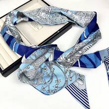 1pc Women's Fashion Long Narrow Scarf, Minimalist Versatile High-End Accessory For Shirt Waist Decoration