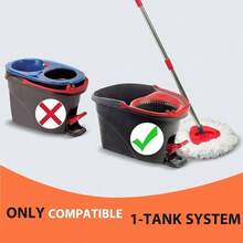 Scrub Brush, 2 Pack Spin Scrub Brush Compatible O Cedar Easywring 1 System, Stiff Bristle Cleaning Brush Kitchen Bathroom And Various Hard Surfaces - 2+1+1拖把套裝 - 查看 3