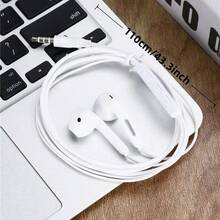 黑/白/红/蓝4色新款3.5mm有线耳机，内置麦克风，音量可调，半入耳式，高清通话，音乐播放，适合学生礼品耳机，跑步运动礼品耳机，兼容/小米/荣耀/Oppo/Vivo/三星/华为等安卓智能手机