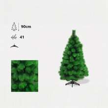 Nuevo árbol de Navidad de PVC, árbol de Navidad artificial, árbol de madera dura de PVC, árbol de Navidad verde, decoración de árbol de 60 cm, 90 cm, 120 cm, 150 cm, 180 cm y 210 cm, adecuado para decoración navideña de hogar, jardín, centro comercial y restaurante. - Verde - Ver 24
