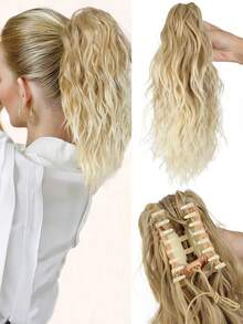 Curly Hair Ponytail Extension 14 Inch Claw Drawstring Ponytail Wig Pieces High Pony Tails Hair Extensions Synthetic Friendly Fiber For Women - Multicolor - View 23