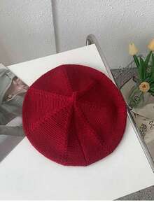 British Retro Street Style Beret For Girls In Autumn And Winter Knitted Art Painter Hat Versatile Warm Hat Casual,Summer,Beach - Multicolor - View 4