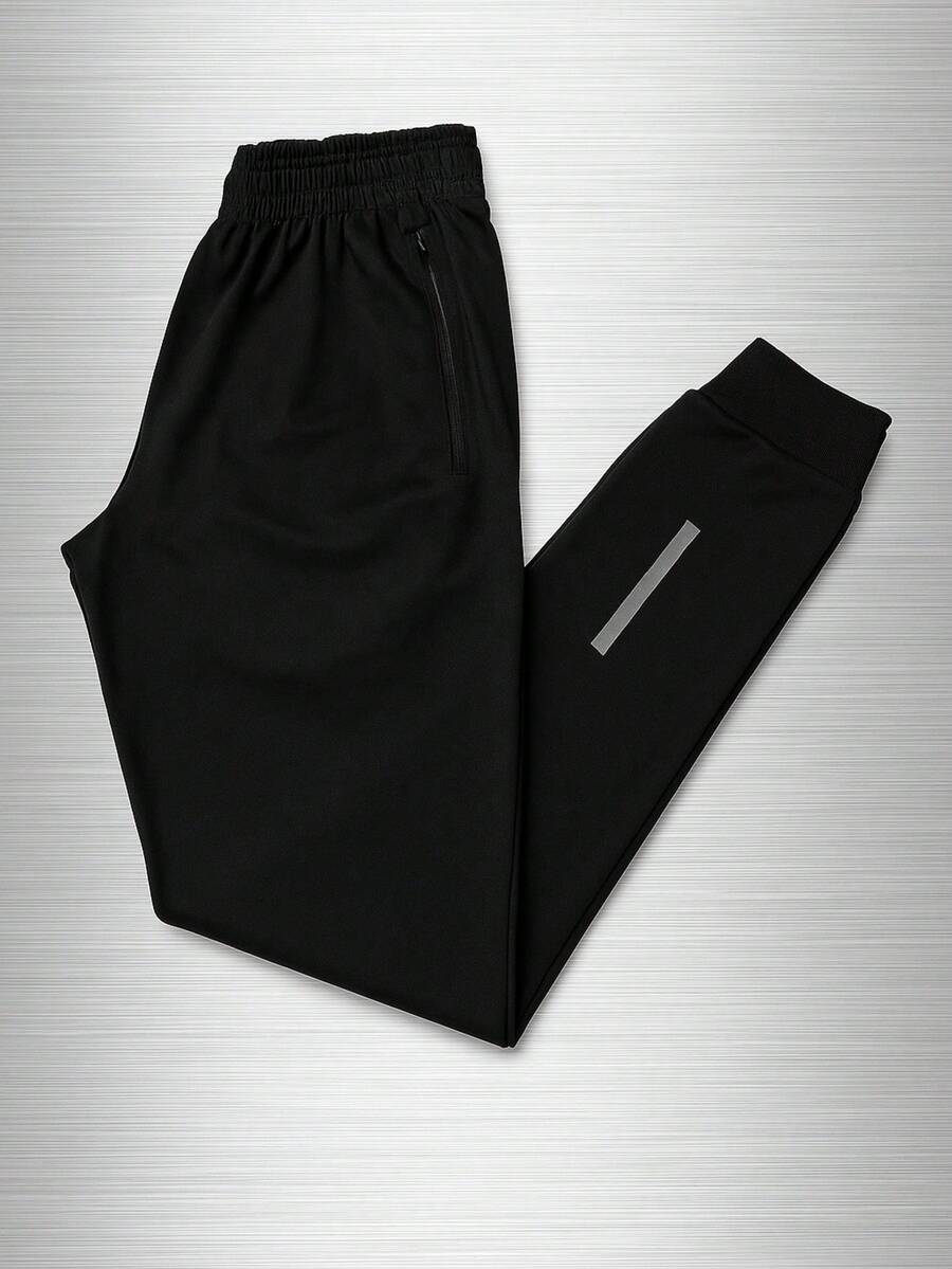 Dry Fit Jogger Pants With Elastane – Performance, Style And Freedom Of Movement Casual Gym Leisure And Fun - Black - View 1