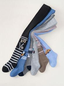 2/4pcs Baby Thick Leggings/Rompers For Autumn/Winter, Soft & Comfortable, Unisex Design Suitable For Boys To Wear Outerwear - Multicolor - View 5