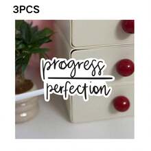 Progress Over Perfection Sticker, Positive Sticker, Inspirational Decal, Self Care Sticker For Laptop Water Bottle Car Skateboard Back To School Stickers Scrapbook Supplies Funny Stickers Laptop Stickers Kindle Phone Stickers - Multicolor - View 14
