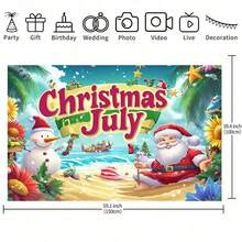 1 قطعة خلفية لحفلة عيد الميلاد الاستوائية في يوليو - قماش لحفلات العطلات الخارجية والداخلية مع رجل الثلج والسانتا كلوز الهاواي، مناسبة لحفلات التقاعد والحانات والحفلات والاحتفالات بالعام الجديد ومهرجان الربيع، متوفرة بأحجام متعددة للاختيار - متعدد الألوان - مشاهدة 11