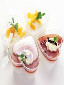 5oz Dessert Cups, Tiramisu Cups, Clear Plastic Pie Cups, Round Appetizer Cups, For Desserts, Pudding, Mousse, Ice Cream, Parties, Weddings, Valentine's Day, New Year - Multiple Colors/random Styles - View 8