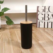 1 件套竹柄马桶刷套装，浴室清洁工具，带加长杆浴室装饰秋季装饰