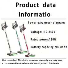 1pc Wireless Handheld Vacuum Cleaner, Compact Home Use With Water Tank, 2-In-1 Sweep & Mop Vacuum Cleaner With Strong Suction