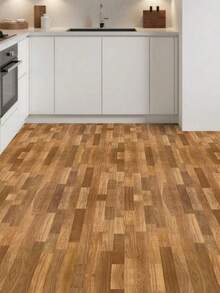 1卷木纹地板贴纸接触纸可撕自粘墙纸家装壁纸撕贴电视背景墙艺术墙自粘装饰墙贴墙面装饰餐桌书柜衣柜床头柜房间装饰厨房装饰卫生间装饰地板贴纸 - 黃色 - 查看 5