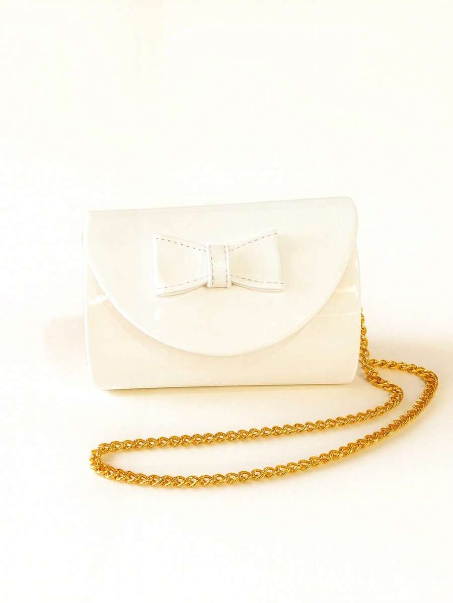 Women's Bow Tie Bag, Cute, Modern, Compact And Comfortable - 白色 - 查看 1