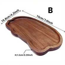 1 件木制托盘、上菜托盘、多用途托盘、小吃托盘、食物托盘、茶托盘、家用托盘、甜点托盘、餐厅托盘、厨房托盘、早餐/晚餐托盘、水果托盘、晚餐托盘 - 棕色 - 查看 11