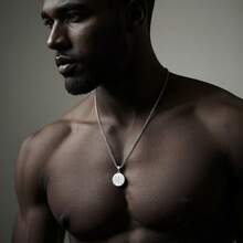 dollrinboy 1Pc 14K Gold Plated St Benedict Medal Necklace For Men Women Exorcism Catholic Religious Gifts Jewelry With 3MM Flat Stainless Steel Figaro Chain - ST - View 7