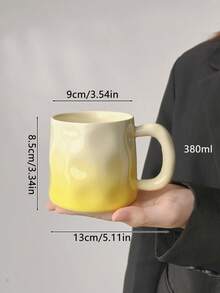 380ml Ceramic Mug, Gradient Coffee Cup For Women, Couple Breakfast Cup, Office Coffee Mug, A Cup Of Coffee, Mug, Possible, Mug, Ramadan Gift, Ramadan Distribution, Ramadan