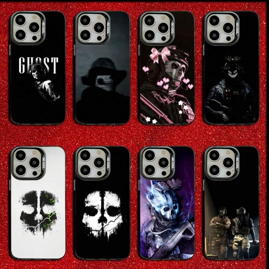 Funda de teléfono COD G-Ghost para iPhone 17 16 15 14 13 12 11 Ais/Pro/Max/Plus, gris, mate, a prueba de golpes, suave - z6 - Ver 1