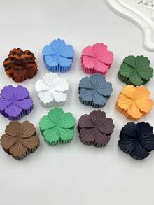 1/6/12 Stück Blumen Muster Boho ABS Kunststoff Matt Farbverlauf Spiral Blumen Haarspangen, große Haarklammer, Sommer Strand Urlaub Stil elegante Haarzubehör elegante Haarklammer Winter Haarklammer