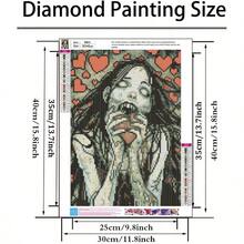 DIY Diamond Painting Kit 5D Diamond Art For Beginners And Adults Round Full Drill Dot Art Gem Art Wall Decor 11.8x15.8in