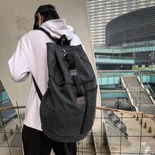 Mochila de viaje para portátil para hombre Bolsa de viaje Mochila Organizador de almacenamiento Mochila Lona Bolsa de viaje de gran capacidad para viajes de escalada en roca a la deriva - Negro - Ver 6