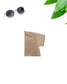 CHILDREN'S FASHION_ Basic Social Shirt Short Sleeve With Comfortable Button For Toddler Boy - 卡其色 - 查看 4