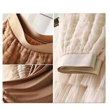 French Socialite Princess Dress, Beautiful Thousand-Layer Ruffled Mesh Skirt, Temperament Big Skirt, Fairy Skirt, Cake Skirt - Apricot - View 2
