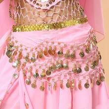 1pc Gold Trim Coin Waist Chain, Suitable For Beginner Jazz Dance, Belly Dance, Shiny Sexy Dance Practice Hip Scarf, BLINGBLING, Versatile For Daily Wear, Nightclub Stage Performance, Street Style, Festival Party Decoration