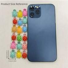 100pcs Glow-In-The-Dark 3D Turtle Figurines - Colorful, Translucent Plastic Decorations For DIY Crafts, Party Favors, Beach-Themed Events