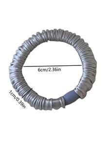 1 pieza - Lazo de pelo de satén de unicolor de alta gama con alta elasticidad para un peinado de cola de caballo elegante, lazo de pelo simple, cordón de cuero para mujeres, sujetadores de cola de caballo, bandas elásticas para el cabello, scrunchies, cuerda para el cabello