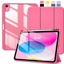 Protective Case Compatible With Ipad (A16) 11th Gen 11-Inch (2025) And IPad 10th Gen 10.9-Inch (2022), With Apple Pencil Holder, Ultra-Thin Transparent Back Cover, Auto Wake/Sleep Function, Watermelon Pink. Excellent Protection: Effectively Prevents Scratches, Stains And Dust On IPad A16 (2025). Rigid PC Back Panel And Shock-Absorbing TPU Frame Provide Outstanding Protection. - Multicolor - View 1