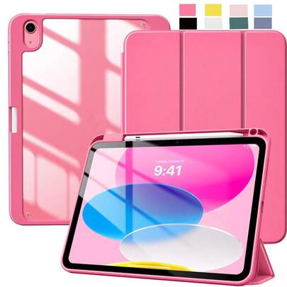 Protective Case Compatible With Ipad (A16) 11th Gen 11-Inch (2025) And IPad 10th Gen 10.9-Inch (2022), With Apple Pencil Holder, Ultra-Thin Transparent Back Cover, Auto Wake/Sleep Function, Watermelon Pink. Excellent Protection: Effectively Prevents Scratches, Stains And Dust On IPad A16 (2025). Rigid PC Back Panel And Shock-Absorbing TPU Frame Provide Outstanding Protection.