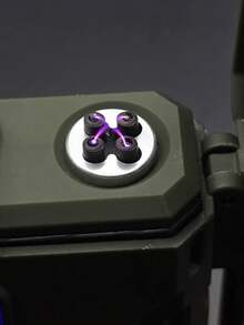 Encendedor de plasma recargable con linterna frontal , Es el accesorio perfecto para quienes aprecian la funcionalidad y el diseño táctico. - Verde militar - Ver 5