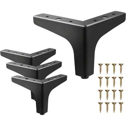 Furniture Legs Metal Feet: Cabinet Legs 4 Inch Triangle Feet Replacement Dresser Legs Set Of 4