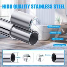 TEECK Shower Curtain Rod 2776 Inch Adjustable Spring Tension Curtain Rod Never Rust AntiSlip Shower Curtain Rod For Bathroom No Drilling Never Collapse Easy To Use Sier