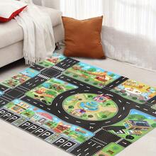 1张大型停车场场景地图，英文版。适用于游戏室、车辆、小型汽车、游戏垫、防水垫。 - 彩色 - 查看 3