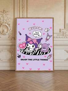 1张无框库洛米（Sanrio出品）海报，艺术品，家居装饰，易于悬挂，适合客厅、办公室和家居装饰，具有艺术价值，是房间装饰的完美选择。 - 彩色 - 查看 6