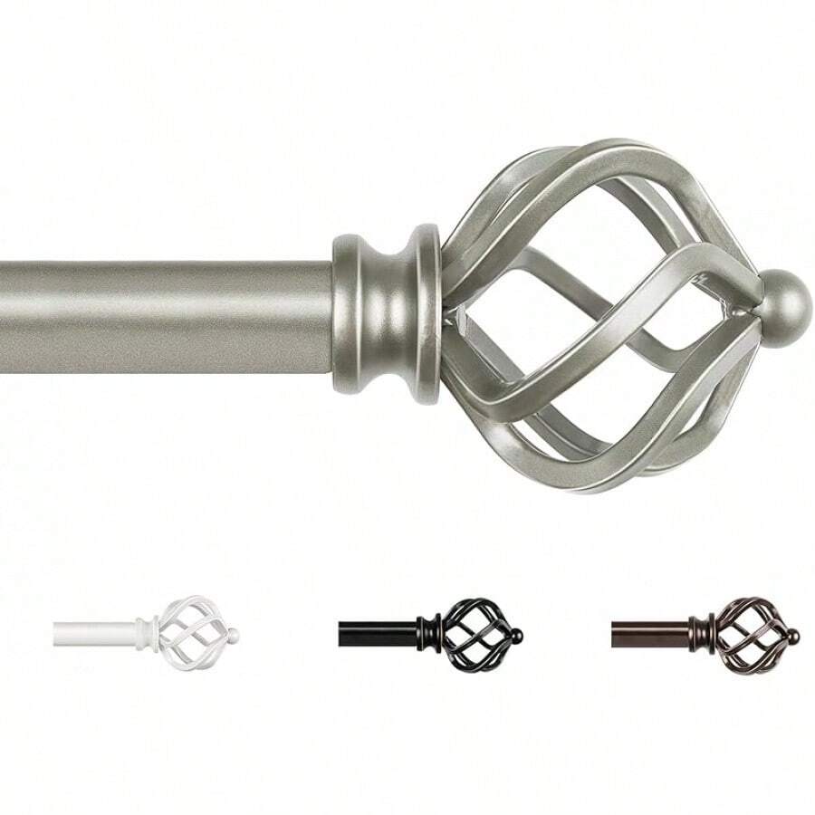 Curtain Window Rods - Antique Silver - View 1