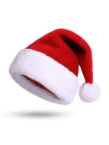 1 Piece Cross-Border Christmas Hat, Plush Hair Accessory, Cosplay Costume Accessory, Headwear, New Year Party Photo Prop.