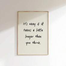 1 件，墙面艺术，名言海报，如果打印时间稍长也没关系，家庭办公室墙面艺术，鼓舞人心的房间装饰，激励走廊墙面艺术，实体打印，适用于卧室、客厅装饰、乔迁礼物， - 彩色 - 查看 6