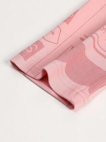 女士睡衣两件套，长袖上衣和长裤，吸湿透气，适合春秋季和秋冬季穿着。 - 粉色 - 查看 5