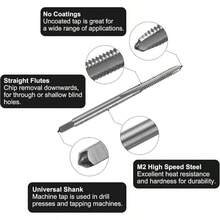 Tap Drill Bit Set, 1pcs 4 - 40 UNC Straight Flute Thread Taps And 1pcs 2.3mm Twist Drill Bits, HSS6542 Screw Tapping Threading Tools - 4-40 UNC + 2.3mm - View 3