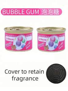 2pcs Car Flavoring Car Air Fresheners Air Freshener Canned Wood Blocks Long-Lasting Auto Aromatherapy Car Deodorant Bubble Gum Scent,Suitable For Use In Cars, Homes And Offices - 彩色 - 查看 19
