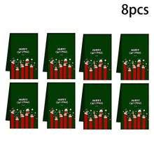 2/4 peças, Festa de Natal, Natal Feliz, Pano de Cozinha Superabsorvente, Secagem Rápida, Toalha de Poliéster Estampada com Elemento de Raposa de Natal, Pano de Limpeza de Cozinha, Pano, Utensílios de Cozinha. Presente de Natal!