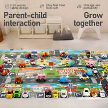 1张大型停车场场景地图，英文版。适用于游戏室、车辆、小型汽车、游戏垫、防水垫。 - 彩色 - 查看 9