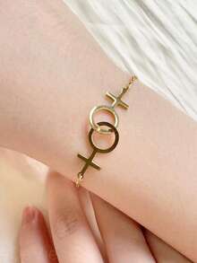 Mặt dây chuyền hình biểu tượng sao Kim bằng thép không gỉ, trang sức dành cho nữ, phụ kiện Girlslove LES Sisters. - Vòng cổ - Xem 14