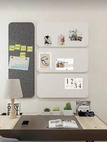 4pcs/Set 25.6x25.6 Inch Decorative Felt Boards, Multi-Color Combination, Suitable For Office And Home Decor, Felt Bulletin Board Bars For Home And Office Multipurpose Wall Mounted Memo Board